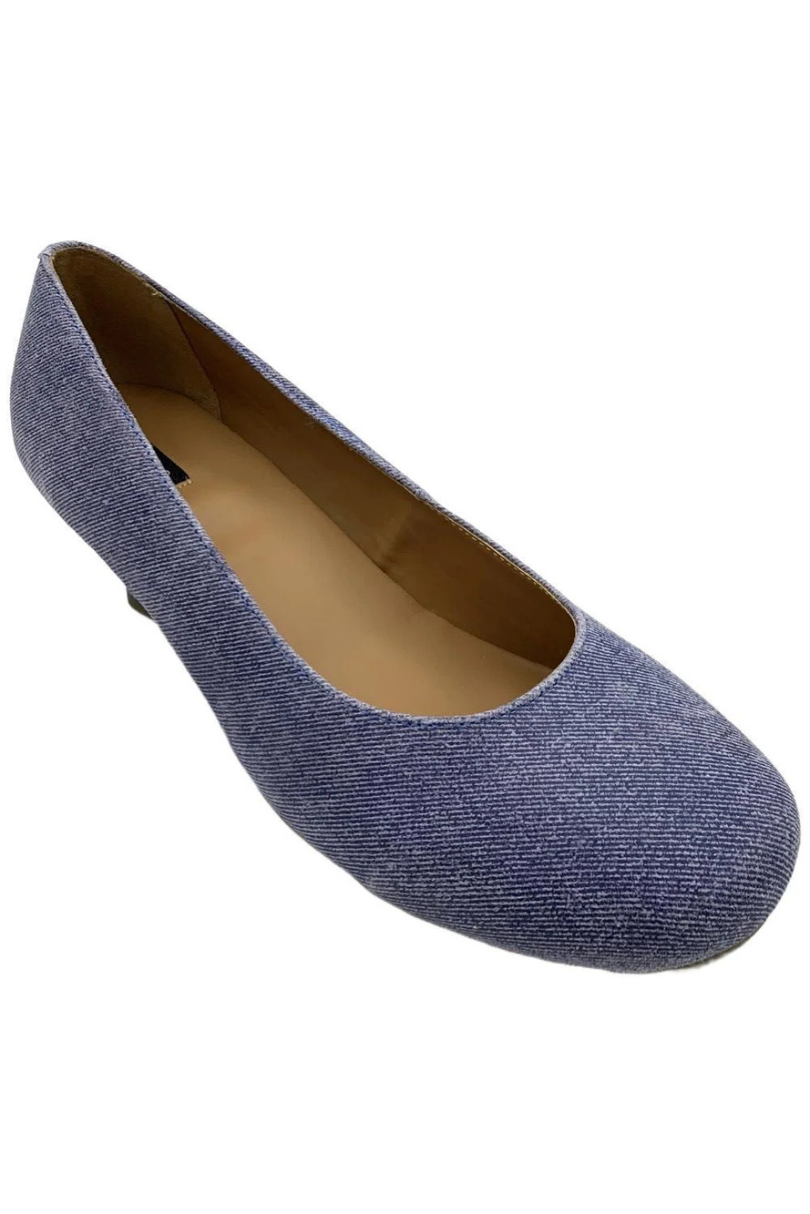 ARRAY Women's Flatter Heel Denim Blue - Narrow